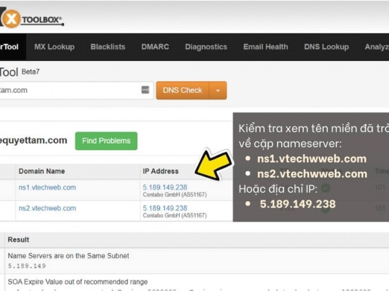 Cách trỏ tên miền về hệ thống website Vtech CMS