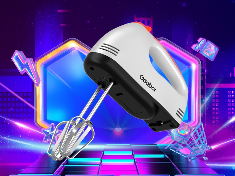 Máy đánh trứng cầm tay GAABOR GE-M01A công suất 100W 7 chế độ đánh trứng - Hàng chính hãng